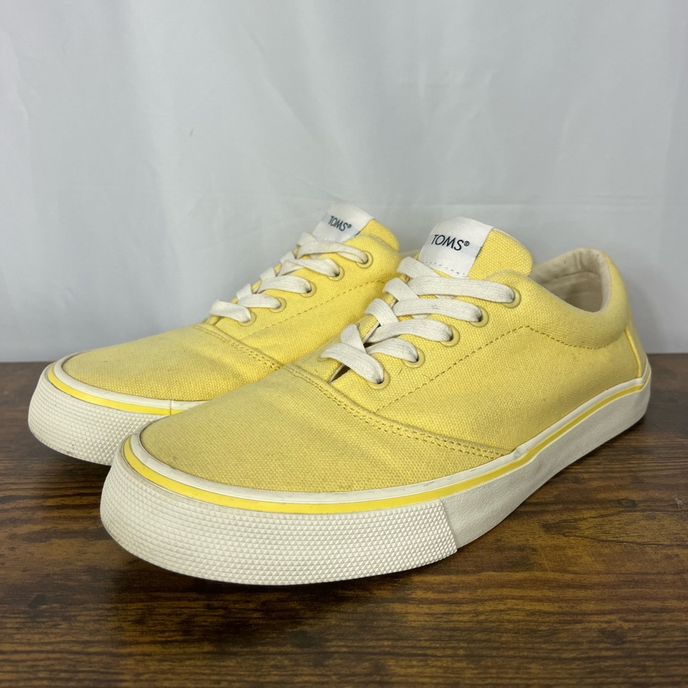 TOMS Alpargata Fenix Lace Up Sneaker Shoe - Banana Yellow - 10 Woman